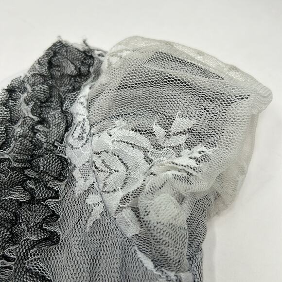 Nanette Baby Infant Girl's White with Gray Tulle Overlay Party Dress 12 Months - Picture 13 of 15